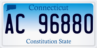 CT license plate AC96880