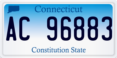 CT license plate AC96883