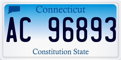 CT license plate AC96893