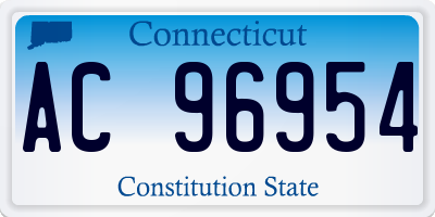 CT license plate AC96954
