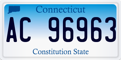 CT license plate AC96963