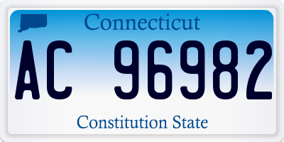 CT license plate AC96982
