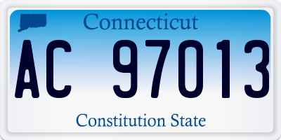 CT license plate AC97013