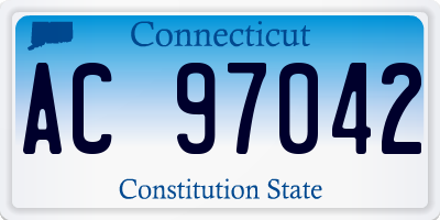 CT license plate AC97042