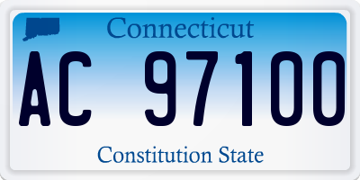 CT license plate AC97100