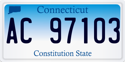 CT license plate AC97103