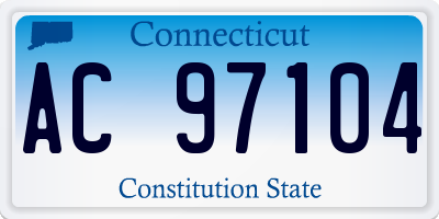 CT license plate AC97104
