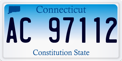 CT license plate AC97112