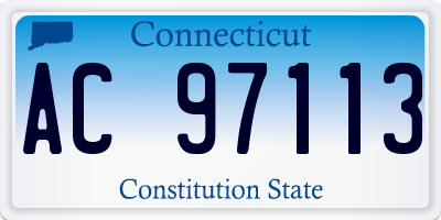 CT license plate AC97113