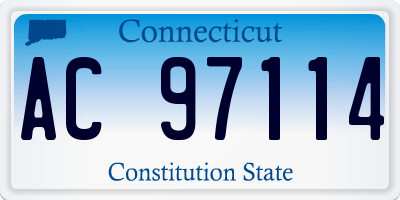 CT license plate AC97114