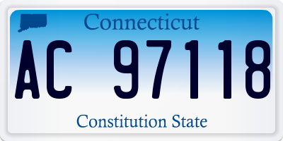 CT license plate AC97118