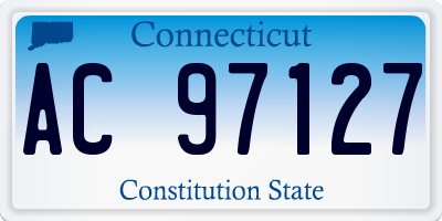 CT license plate AC97127