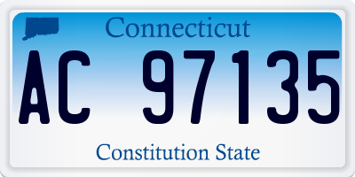 CT license plate AC97135