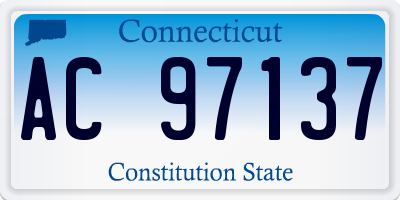 CT license plate AC97137
