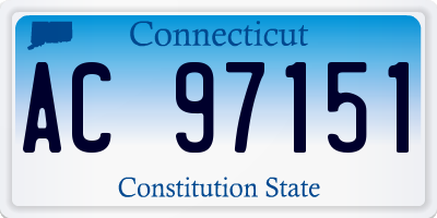CT license plate AC97151