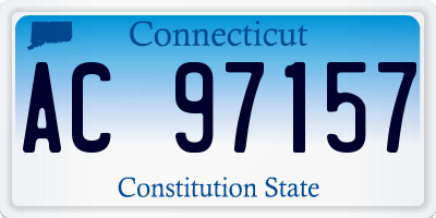 CT license plate AC97157