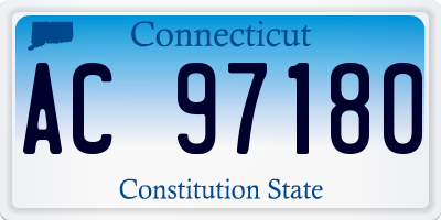CT license plate AC97180