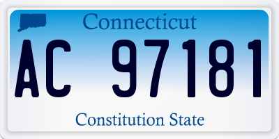 CT license plate AC97181