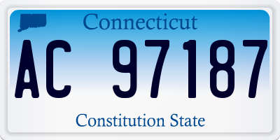 CT license plate AC97187