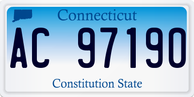 CT license plate AC97190