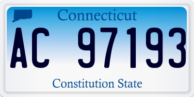 CT license plate AC97193