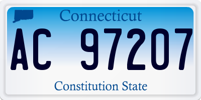 CT license plate AC97207