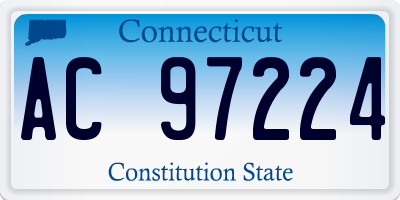 CT license plate AC97224