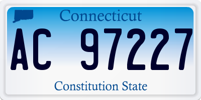CT license plate AC97227