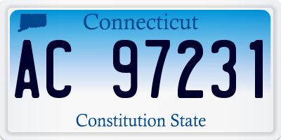CT license plate AC97231