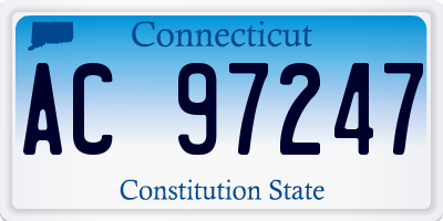 CT license plate AC97247