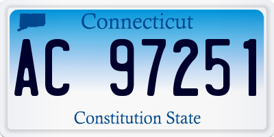CT license plate AC97251