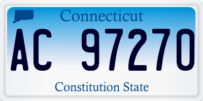 CT license plate AC97270