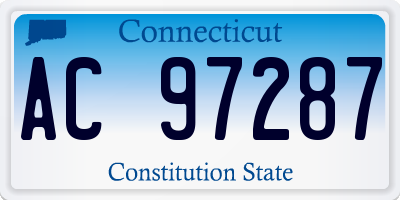 CT license plate AC97287
