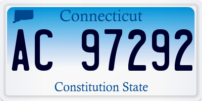CT license plate AC97292