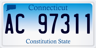 CT license plate AC97311