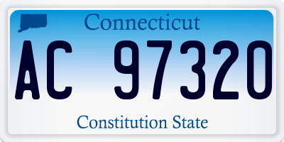 CT license plate AC97320
