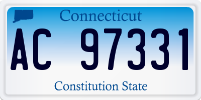 CT license plate AC97331