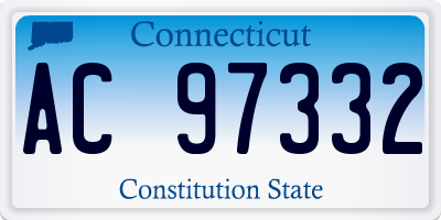 CT license plate AC97332