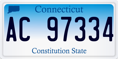 CT license plate AC97334