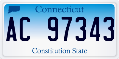 CT license plate AC97343