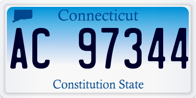 CT license plate AC97344
