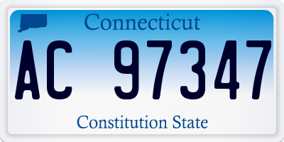 CT license plate AC97347