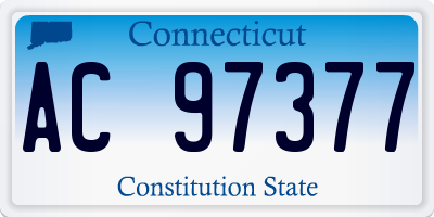 CT license plate AC97377