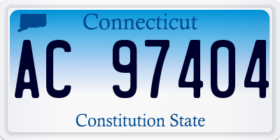 CT license plate AC97404