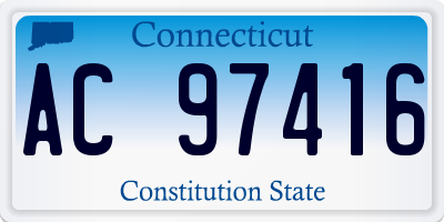 CT license plate AC97416