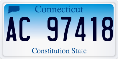 CT license plate AC97418