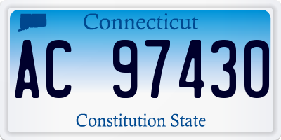 CT license plate AC97430