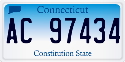CT license plate AC97434