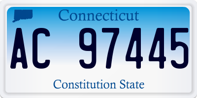 CT license plate AC97445