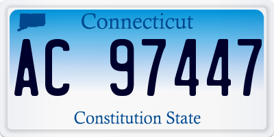 CT license plate AC97447